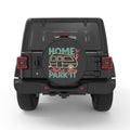 HOME IS WHERE YOU PARK IT PEARL  WHITE CARBON FIBER TIRE COVER