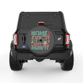 HOME IS WHERE YOU PARK IT BLACK CARBON FIBER TIRE COVER