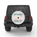 HOME IS WHERE YOU PARK IT SILVER CARBON FIBER TIRE COVER