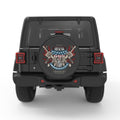 HONOR THE FALLEN THANK THE LIVING PEARL  WHITE CARBON FIBER TIRE COVER