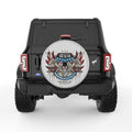 HONOR THE FALLEN THANK THE LIVING SILVER CARBON FIBER TIRE COVER