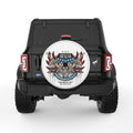 HONOR THE FALLEN THANK THE LIVING WHITE TIRE COVER