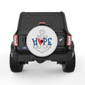 HOPE ANCHOR PEARL  WHITE CARBON FIBER TIRE COVER