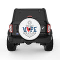 HOPE ANCHOR WHITE TIRE COVER