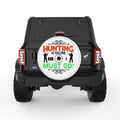 HUNTING IS CALLING WHITE TIRE COVER