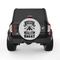 HUNTING IS LIKE SEX SILVER CARBON FIBER TIRE COVER