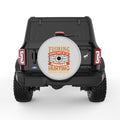 HUNTING SOLVES THE REST SILVER CARBON FIBER TIRE COVER