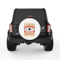 HUNTING SOLVES THE REST WHITE TIRE COVER