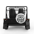 IF YOU CANT BE KIND BE QUIET WHITE CARBON FIBER TIRE COVER FOR MOKE