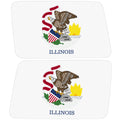 ILLINOIS STATE FLAG QUARTER WINDOW DRIVER & PASSENGER DECALS