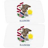 ILLINOIS STATE FLAG QUARTER WINDOW DRIVER & PASSENGER DECALS