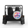 ILLINOIS SILVER CARBON FIBER TIRE COVER FOR MOKE