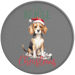 ILL BEAGLE FOR CHRISTMAS SILVER CARBON FIBER TIRE COVER