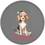 ILL BEAGLE FOR CHRISTMAS SILVER CARBON FIBER TIRE COVER
