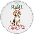 ILL BEAGLE FOR CHRISTMAS WHITE TIRE COVER