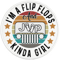 IM A FLIP FLOPS AND JEEP KINDA GIRL BLACK TIRE COVER