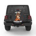 IM JUDGING YOU CAT PEARL  WHITE CARBON FIBER TIRE COVER