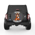 IM JUDGING YOU CAT BLACK CARBON FIBER TIRE COVER