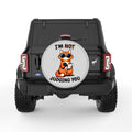 IM JUDGING YOU CAT SILVER CARBON FIBER TIRE COVER
