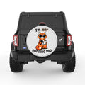 IM JUDGING YOU CAT PEARL  WHITE CARBON FIBER TIRE COVER