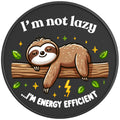 IM NOT LAZY SLOTH BLACK CARBON FIBER TIRE COVER