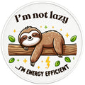 IM NOT LAZY SLOTH PEARL  WHITE CARBON FIBER TIRE COVER