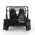 IM SO LUCKY BLACK TIRE COVER FOR MOKE