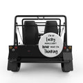 IM SO LUCKY WHITE CARBON FIBER TIRE COVER FOR MOKE