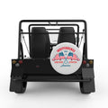INDEPENDENCE DAY FLAGS WHITE CARBON FIBER TIRE COVER FOR MOKE