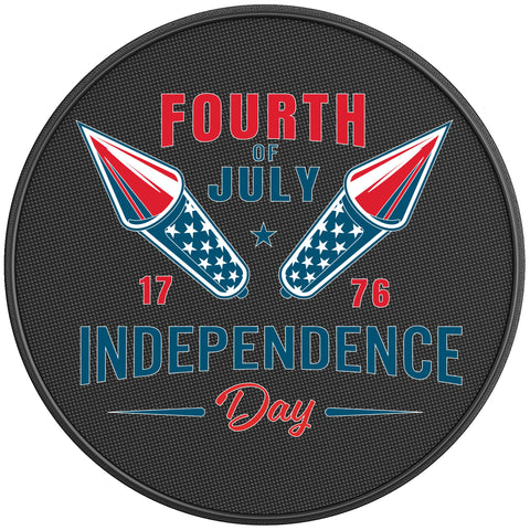 INDEPENDENCE DAY ROCKETS PEARL  WHITE CARBON FIBER TIRE COVER