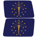 INDIANA STATE FLAG QUARTER WINDOW DRIVER & PASSENGER DECALS