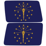 INDIANA STATE FLAG QUARTER WINDOW DRIVER & PASSENGER DECALS