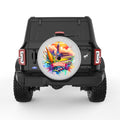 INDIANA SILVER CARBON FIBER TIRE COVER
