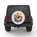 INDIANA SILVER CARBON FIBER TIRE COVER