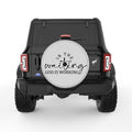 IN THE WAITING GOD IS WORKING SILVER CARBON FIBER TIRE COVER