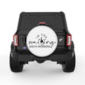 IN THE WAITING GOD IS WORKING WHITE TIRE COVER