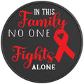 In This Family No One Fights Alone PEARL  WHITE CARBON FIBER TIRE COVER