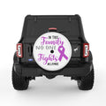 IN THIS FAMILY NO ONE FIGHTS ALONE WHITE TIRE COVER