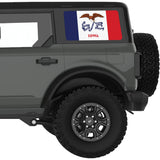 IOWA STATE FLAG QUARTER WINDOW DECAL FITS 2021+ FORD BRONCO 4 DOOR HARD TOP