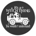 ITS A WITCH THING PEARL  WHITE CARBON FIBER TIRE COVER