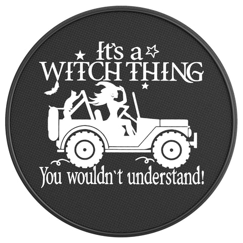 ITS A WITCH THING PEARL  WHITE CARBON FIBER TIRE COVER