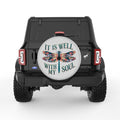 IT IS WELL WITH MY SOUL SILVER CARBON FIBER TIRE COVER