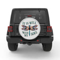 IT IS WELL WITH MY SOUL SILVER CARBON FIBER TIRE COVER