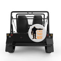 IT WENT THAT WAY FUNNY BIGFOOT WHITE CARBON FIBER TIRE COVER FOR MOKE