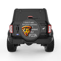 I ASKED FOR PIZZA BLACK CARBON FIBER TIRE COVER