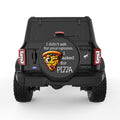 I ASKED FOR PIZZA BLACK TIRE COVER