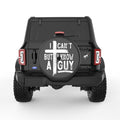 I CANT BUT I KNOW A GUY BLACK CARBON FIBER TIRE COVER