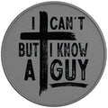 I CANT BUT I KNOW A GUY SILVER CARBON FIBER TIRE COVER