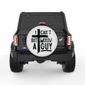 I CANT BUT I KNOW A GUY PEARL  WHITE CARBON FIBER TIRE COVER