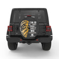 I CAN DO ALL THINGS THROUGH CHRIST BLACK CARBON FIBER TIRE COVER